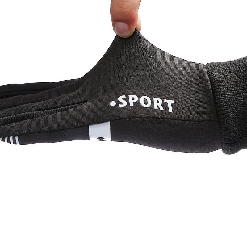 Wasserdichter Rutschfester Handgelenkverlängernder Sport-touchscreen-handschuh Mit Warmem Futter Unisex