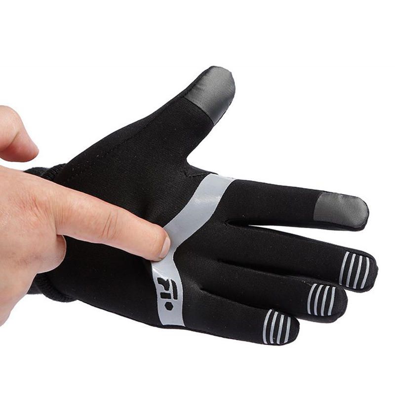 Wasserdichter Rutschfester Handgelenkverlängernder Sport-touchscreen-handschuh Mit Warmem Futter Unisex