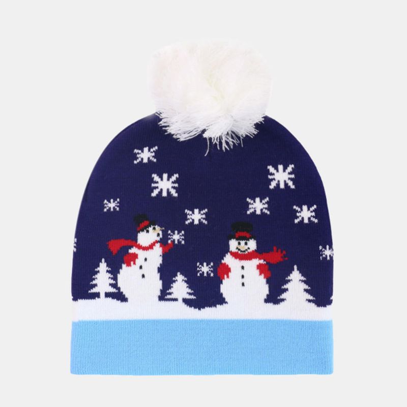 Weihnachtliche Gestrickte Jacquard-mütze Warme Unisex-mützen