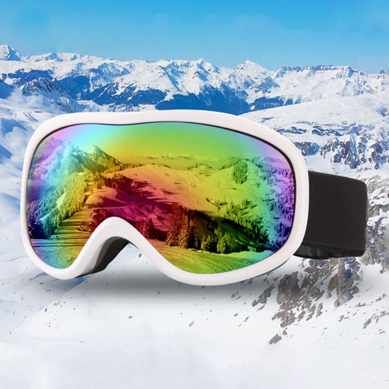 Doppellagige Unisex-skibrille Mit Großem Sichtfeld Sphärisch Professionelle Beschlagfreie Winddichte Doppelglasbrille