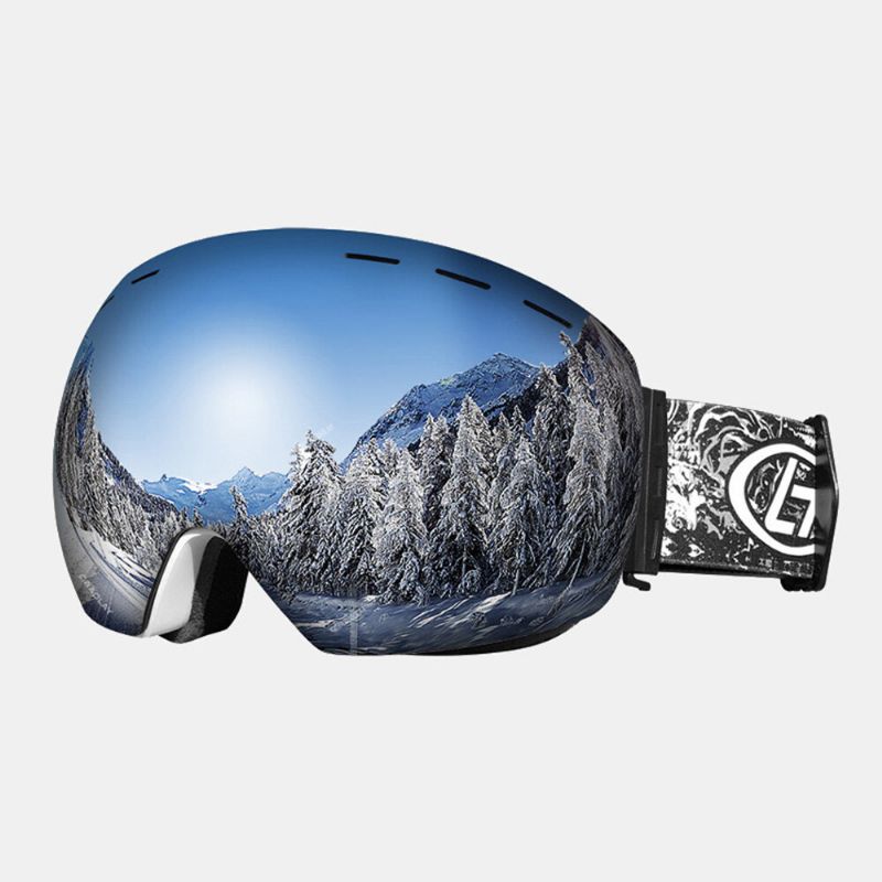 Doppellagige Unisex-skibrille Sphärisch Professionelle Beschlagfreie Winddichte Doppelscheiben-brille