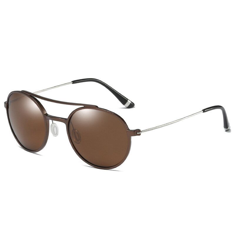 Herren Damen Outdoor Lässig Fahren Polarisierte Brille Klassische Runde Sonnenbrille