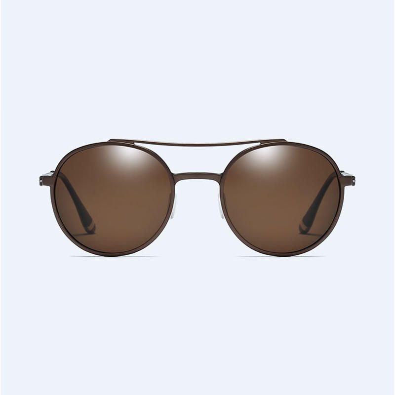 Herren Damen Outdoor Lässig Fahren Polarisierte Brille Klassische Runde Sonnenbrille