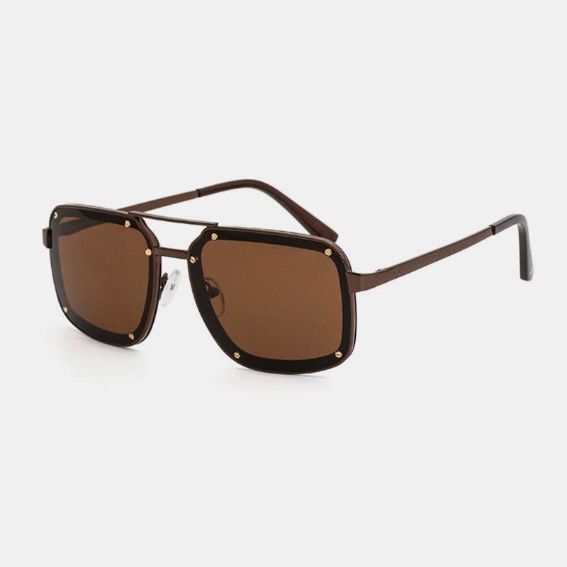 Herren Retro Fashion Squae Rahmen Uv-schutz Sommer Outdoor Sonnenbrille