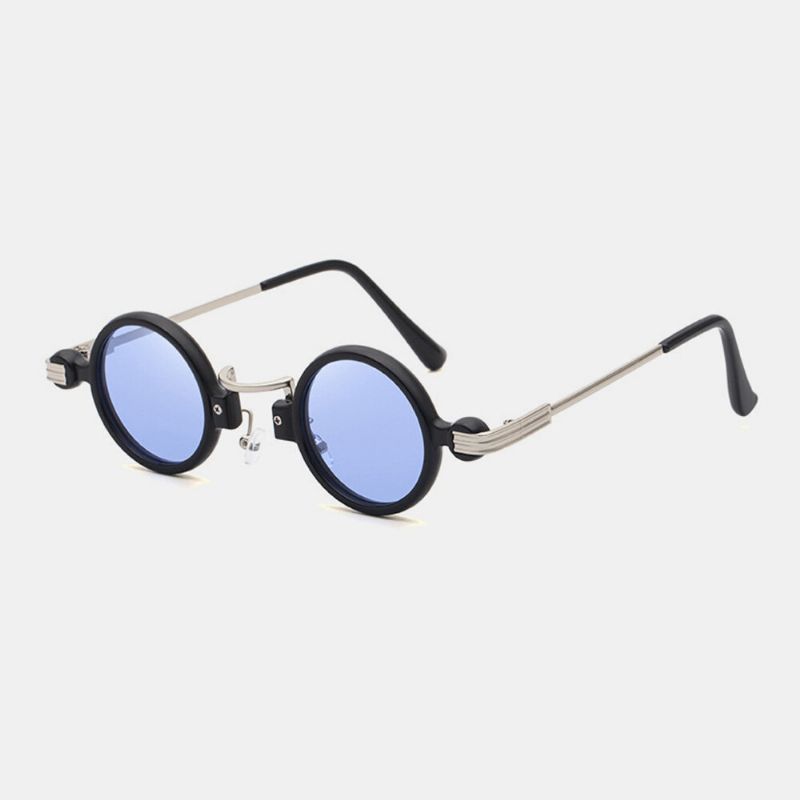 Herrenmode Outdoor Uv-schutz Verzinkter Metallrahmen Rutschfestes Nasenpad Circle Round Sonnenbrille