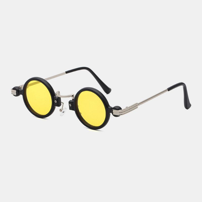 Herrenmode Outdoor Uv-schutz Verzinkter Metallrahmen Rutschfestes Nasenpad Circle Round Sonnenbrille