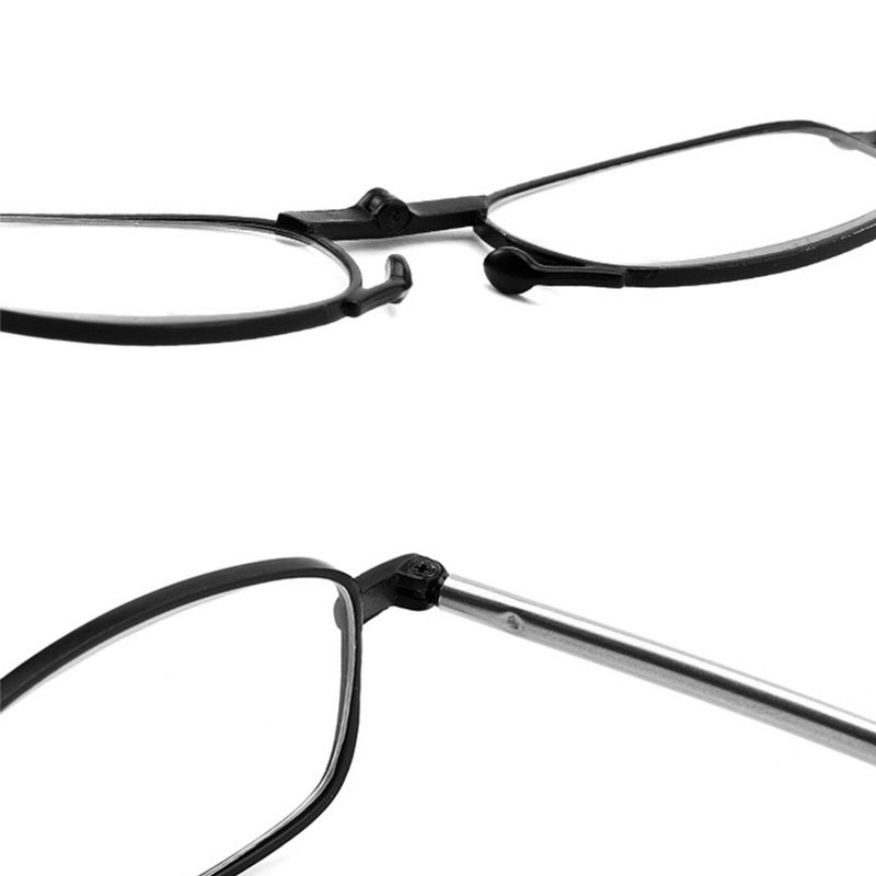 Lässige Faltbare Tragbare Unisex-brillenbrille Mit Ovalem Rahmen Und Anti-blaulicht