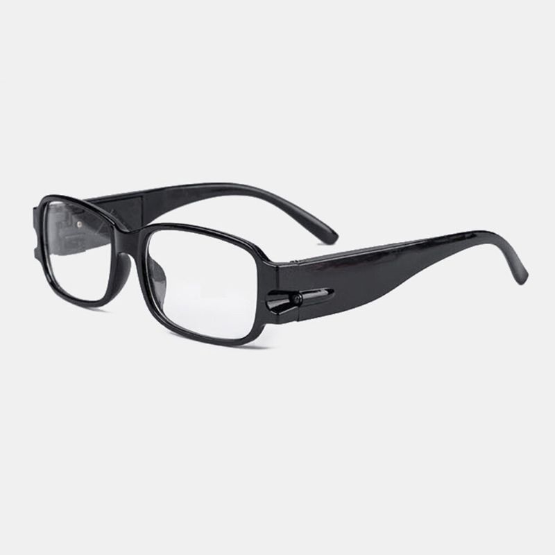 Männer Led-beleuchtung Nacht Presbyopie-brille Kunststoffharz Voller Rechteckiger Rahmen Multifunktionale Presbyopie-brille