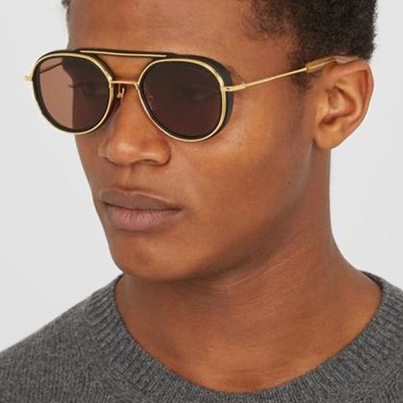 Männer Ovale Volle Dicke Rahmen Uv-schutz Fashion Vintage Sonnenbrille