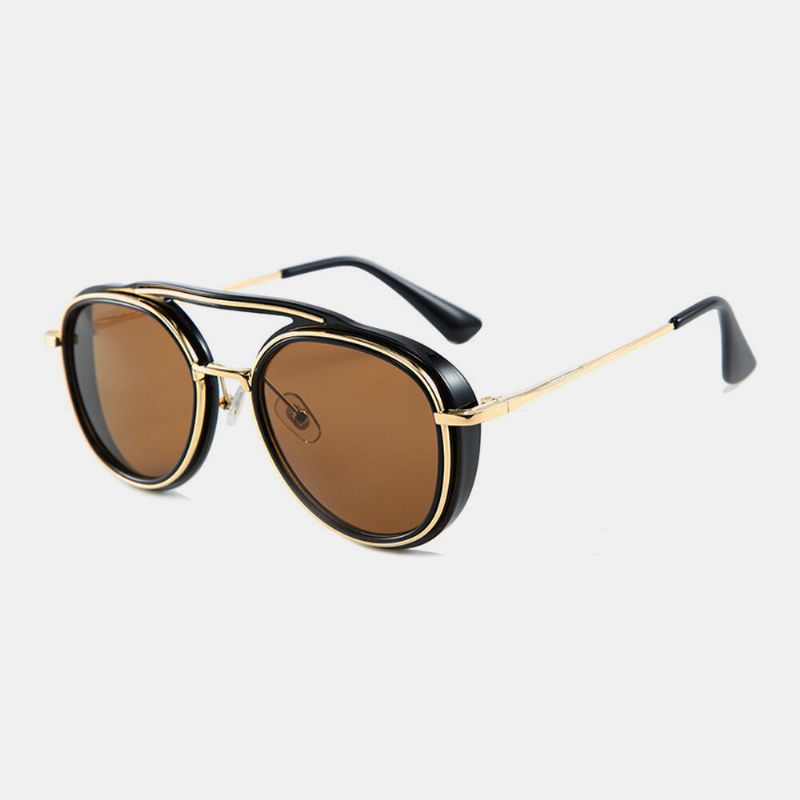 Männer Ovale Volle Dicke Rahmen Uv-schutz Fashion Vintage Sonnenbrille