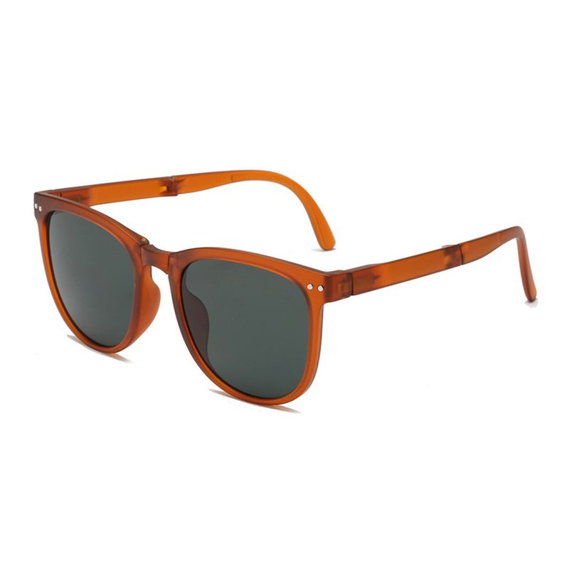 Männer Retro Fashion Outdoor Faltbare Uv-schutz Ovale Sonnenbrille