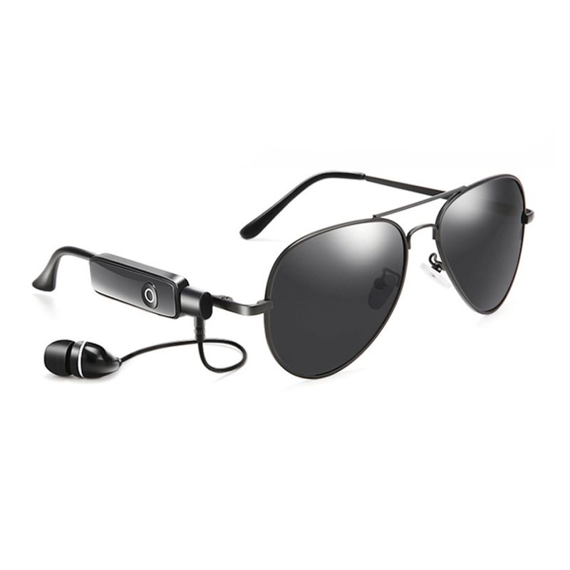 Männer Retro Fashion Outdoor Uv-schutz Bluetooth Headset Sonnenbrille