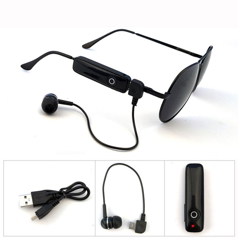 Männer Retro Fashion Outdoor Uv-schutz Bluetooth Headset Sonnenbrille