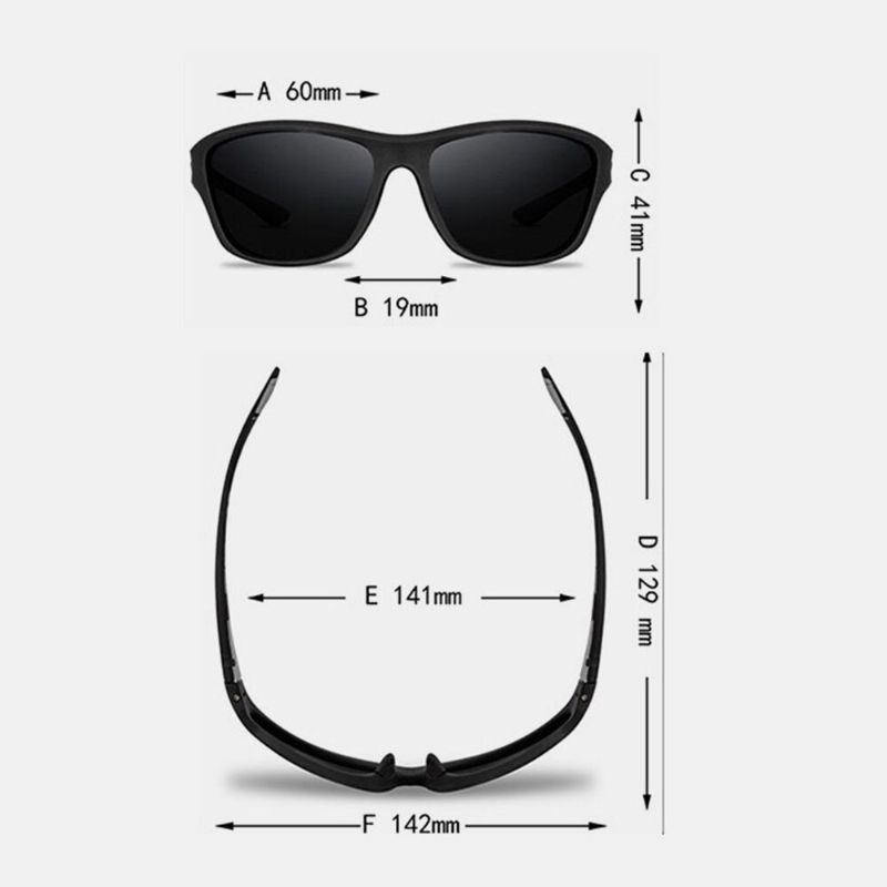 Männer Wide Side Full Frame Lässige Outdoor-sportarten Fahren Reiten Anti-uv-polarisierte Sonnenbrille