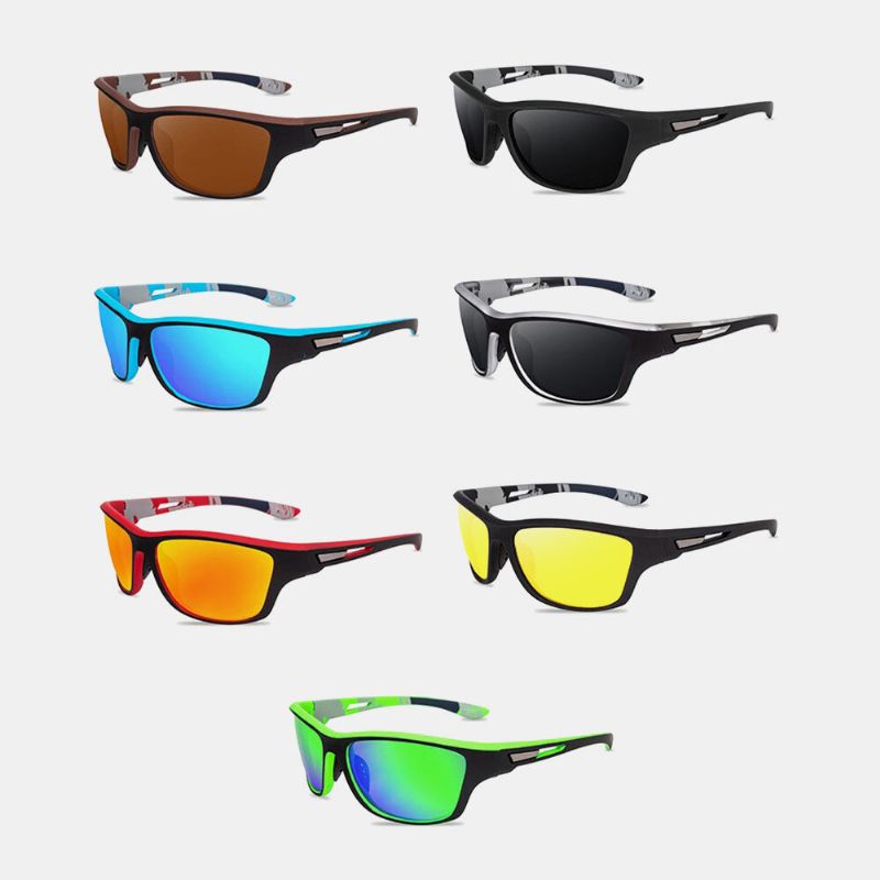 Männer Wide Side Full Frame Lässige Outdoor-sportarten Fahren Reiten Anti-uv-polarisierte Sonnenbrille