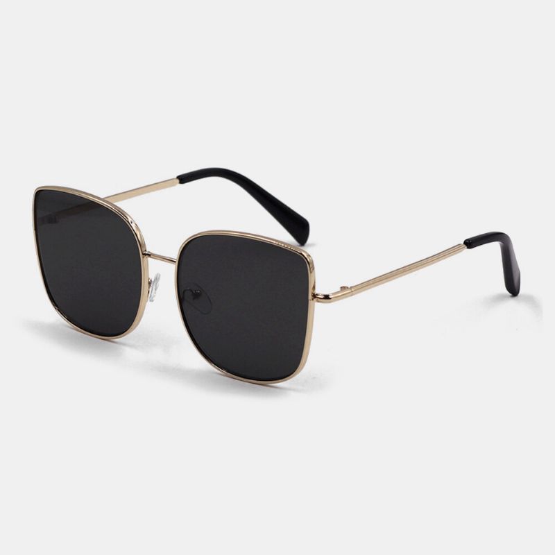 Modische Quadratische Unisex-sonnenbrille Aus Metall Mit Schmalem Rand Und Uv-schutz