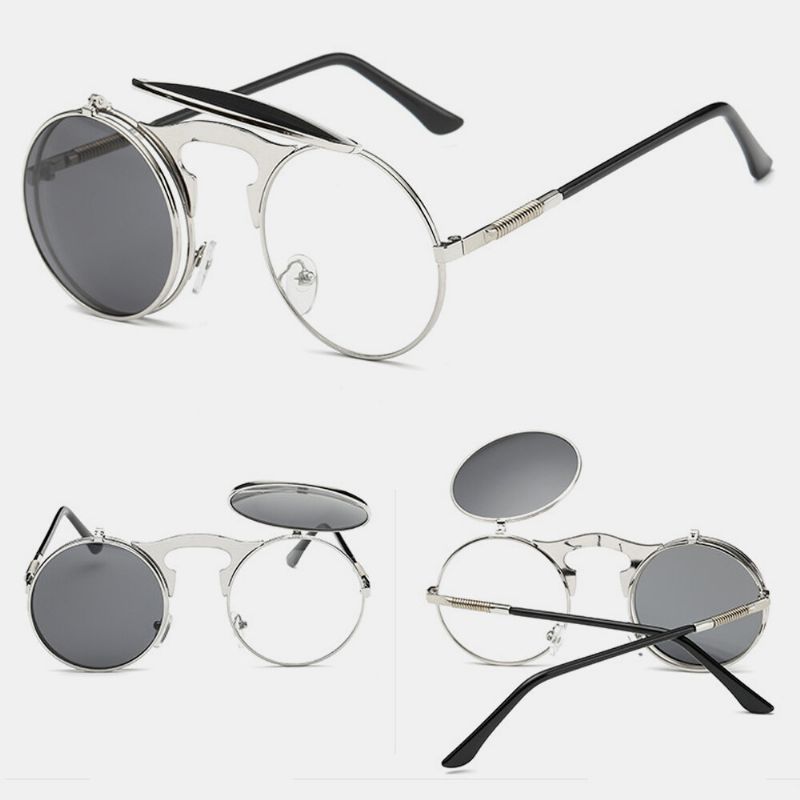 Retro Metal Punk Steam Flip Sonnenbrille Hipster Sonnenbrille Fashion Style Für Herren Damen