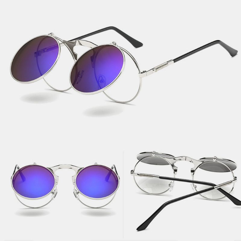 Retro Metal Punk Steam Flip Sonnenbrille Hipster Sonnenbrille Fashion Style Für Herren Damen