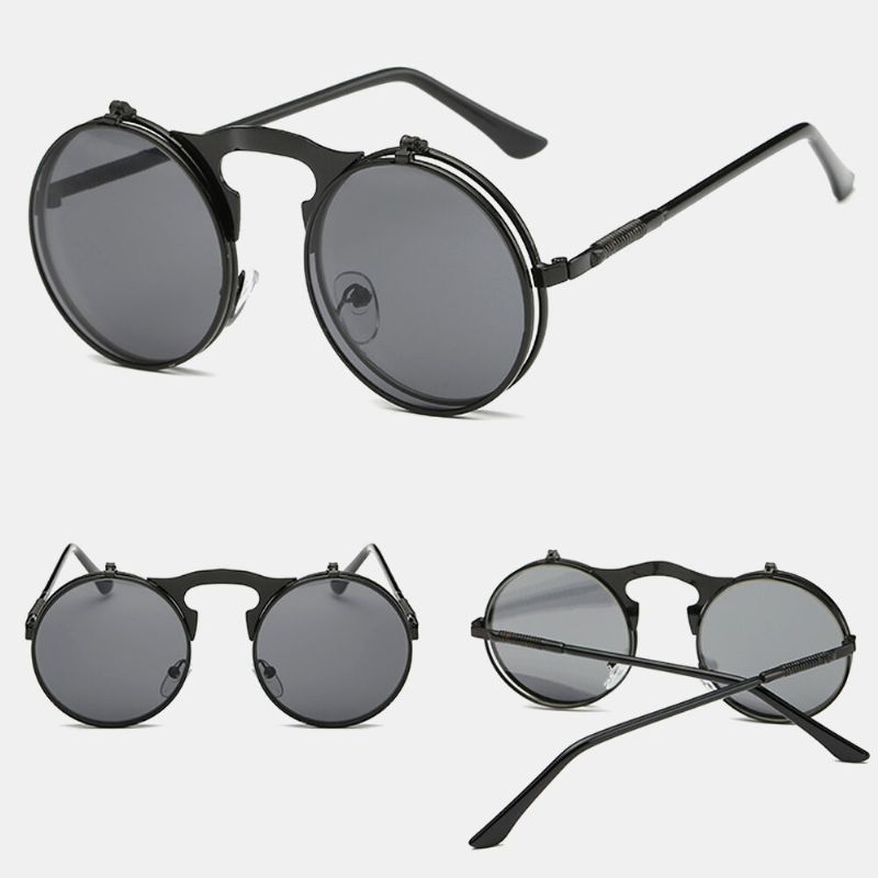 Retro Metal Punk Steam Flip Sonnenbrille Hipster Sonnenbrille Fashion Style Für Herren Damen