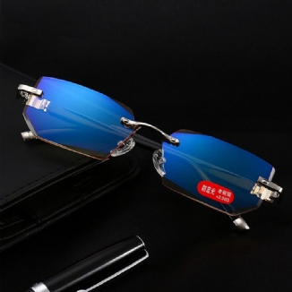 Unisex Anti-blue Light Radiation Randlose Presbyopie-brille Aus Metall High-definition-lesebrille