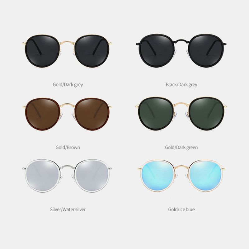 Unisex-legierung Oval Vollrahmen Polarisiert Uv-schutz Modische All-match-sonnenbrille