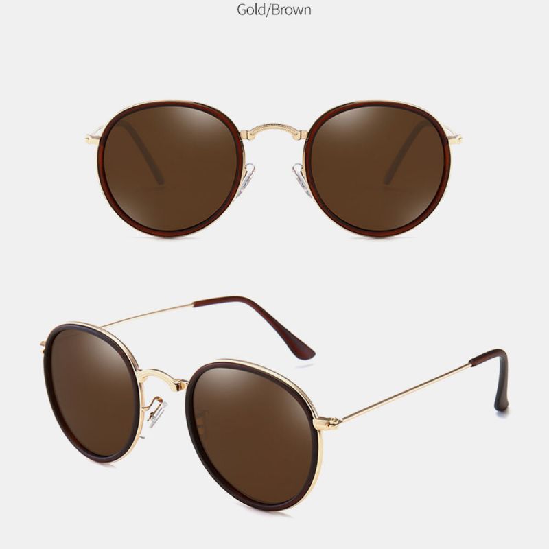 Unisex-legierung Oval Vollrahmen Polarisiert Uv-schutz Modische All-match-sonnenbrille