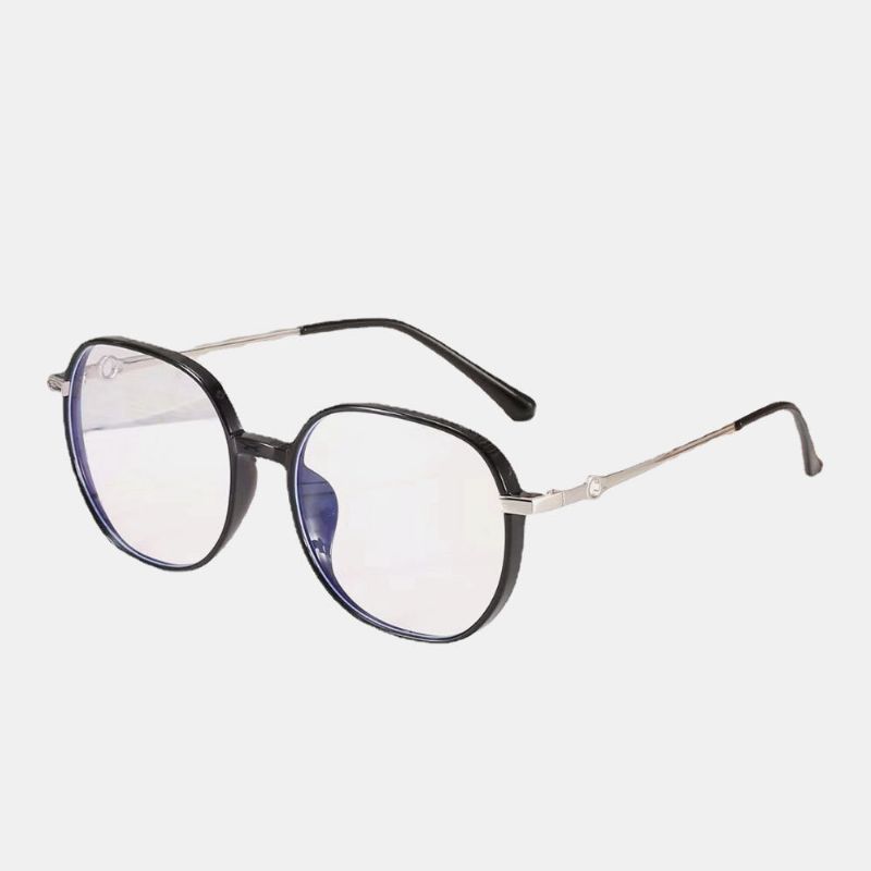 Unisex-oval-vollrahmen-flachlicht-fashion-simple-brille