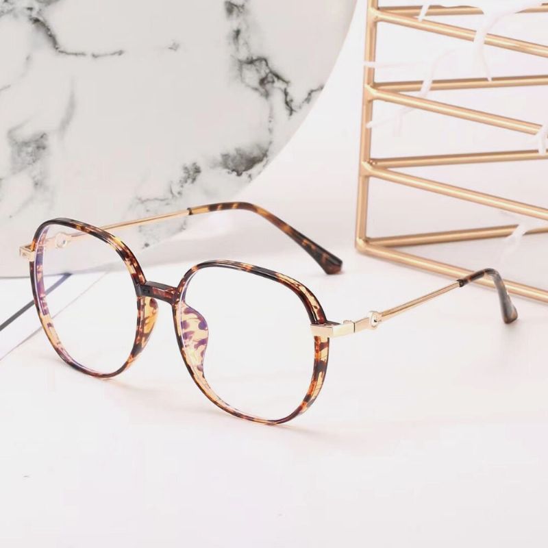 Unisex-oval-vollrahmen-flachlicht-fashion-simple-brille