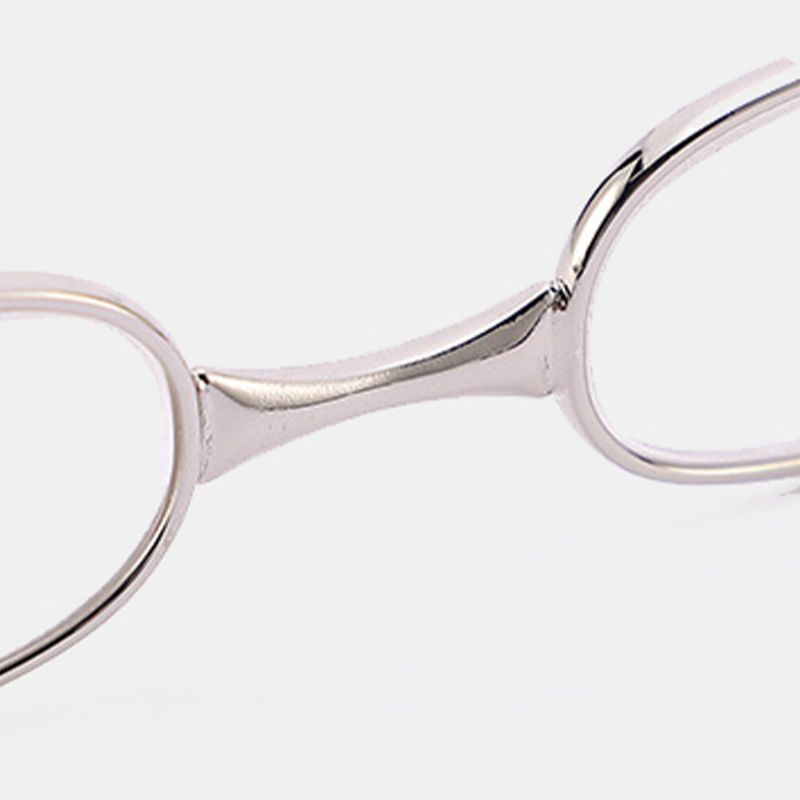 Unisex Presbyopie-brille Um 360 Grad Drehbar Faltbar Vollständig Rechteckiger Metallrahmen Leichte Tragbare Presbyopie-brille