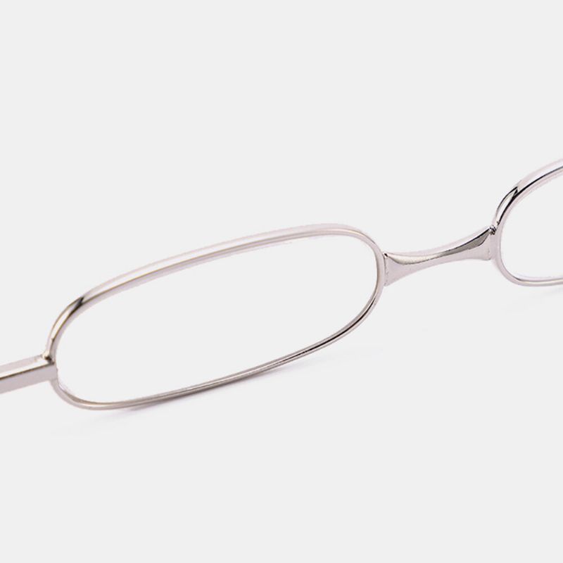 Unisex Presbyopie-brille Um 360 Grad Drehbar Faltbar Vollständig Rechteckiger Metallrahmen Leichte Tragbare Presbyopie-brille