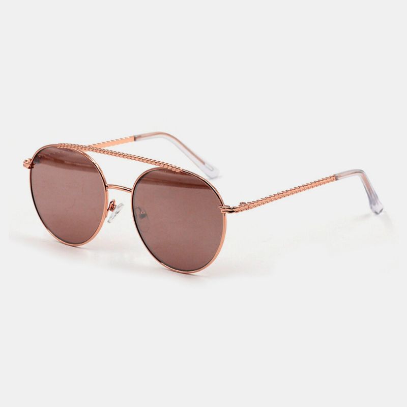 Unisex-sonnenbrille Mit Positivem Kreis Aus Metall Modisch Lässig Mit Uv-schutz