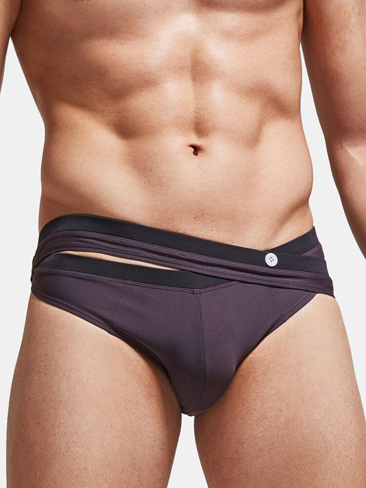 Einfarbige Schnell Trocknende Designer-badehose Für Herren