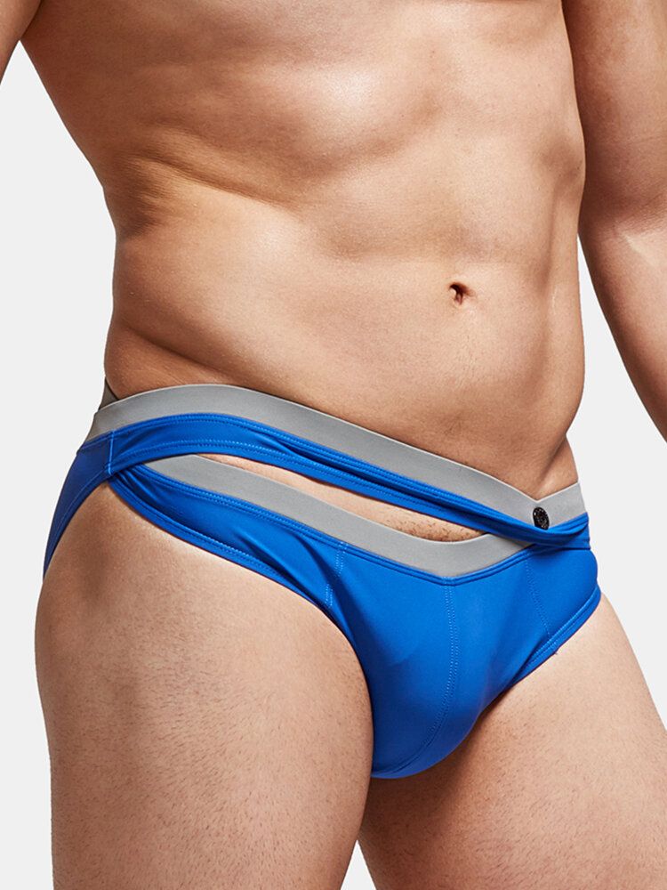 Einfarbige Schnell Trocknende Designer-badehose Für Herren