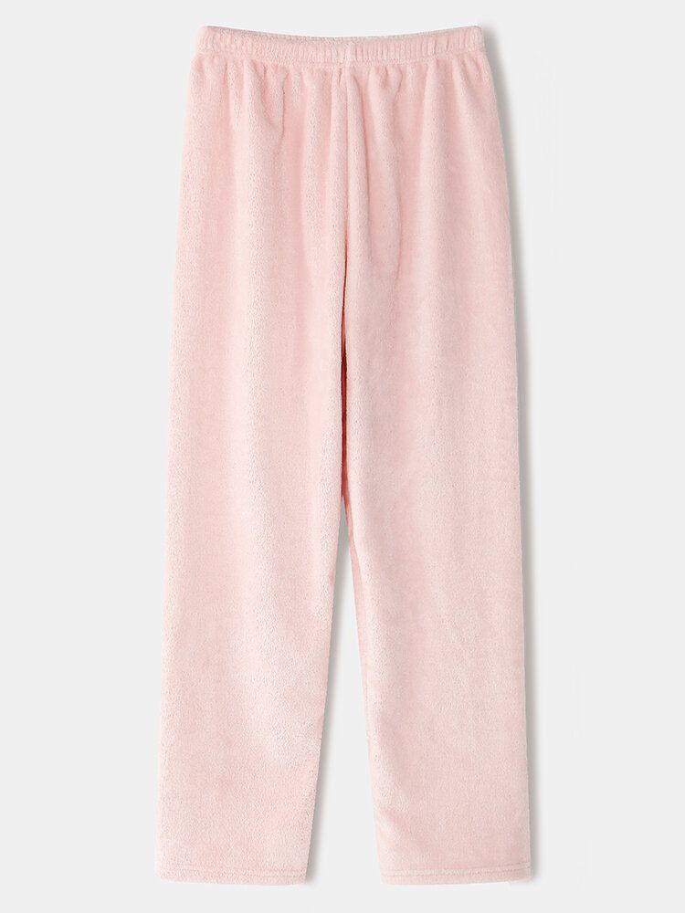 Frauen-flanell-schwein-grafik-langarm-sweatshirts Mit Elastischer Taille Hosen Verdicken Das Pyjama-set