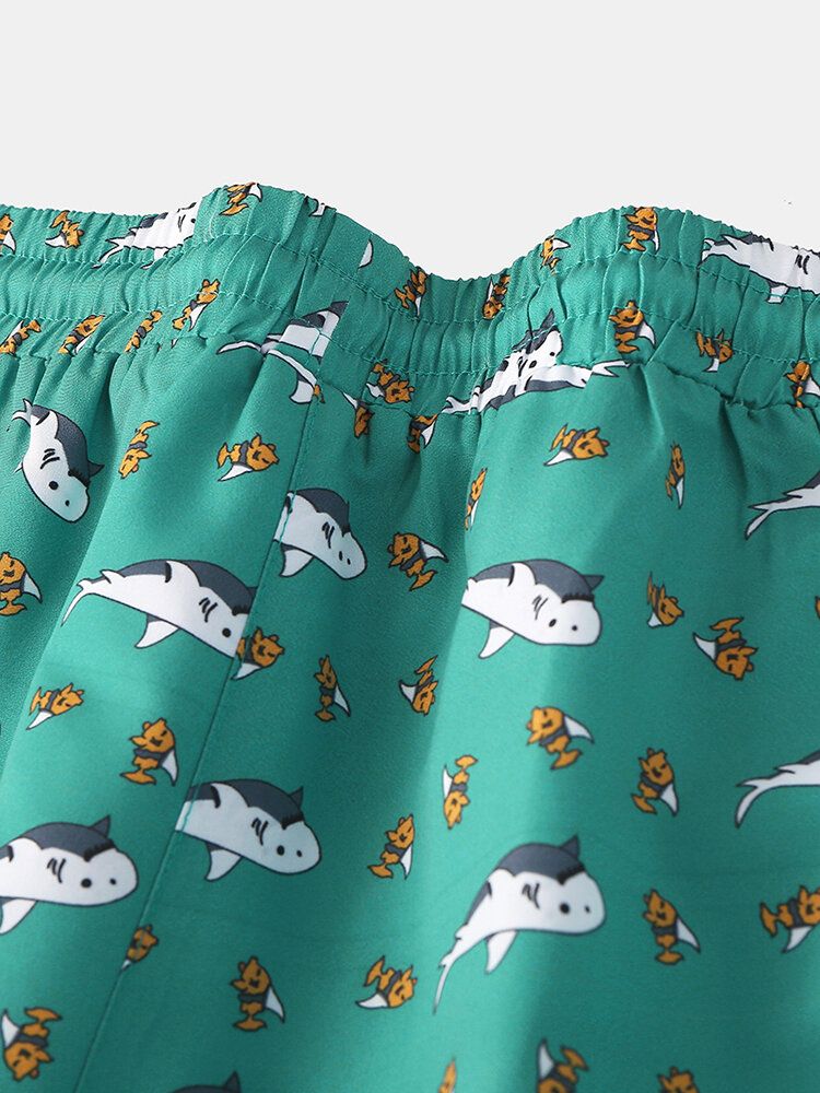 Holiday Fish Lustiger Aufdruck Für Herren Schnell Trocknend Atmungsaktiv Kurze Strandshorts