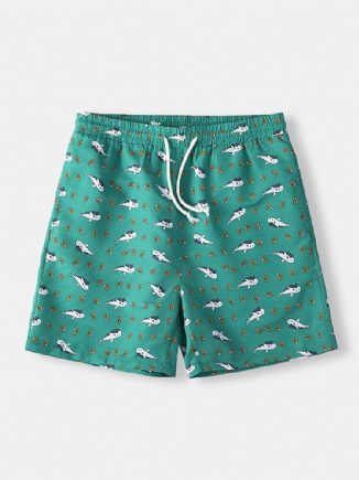 Holiday Fish Lustiger Aufdruck Für Herren Schnell Trocknend Atmungsaktiv Kurze Strandshorts