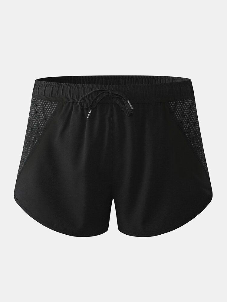 Mesh-patchwork Für Herren Schnell Trocknend Mit Kordelzug Atmungsaktiv Sport-boardshorts