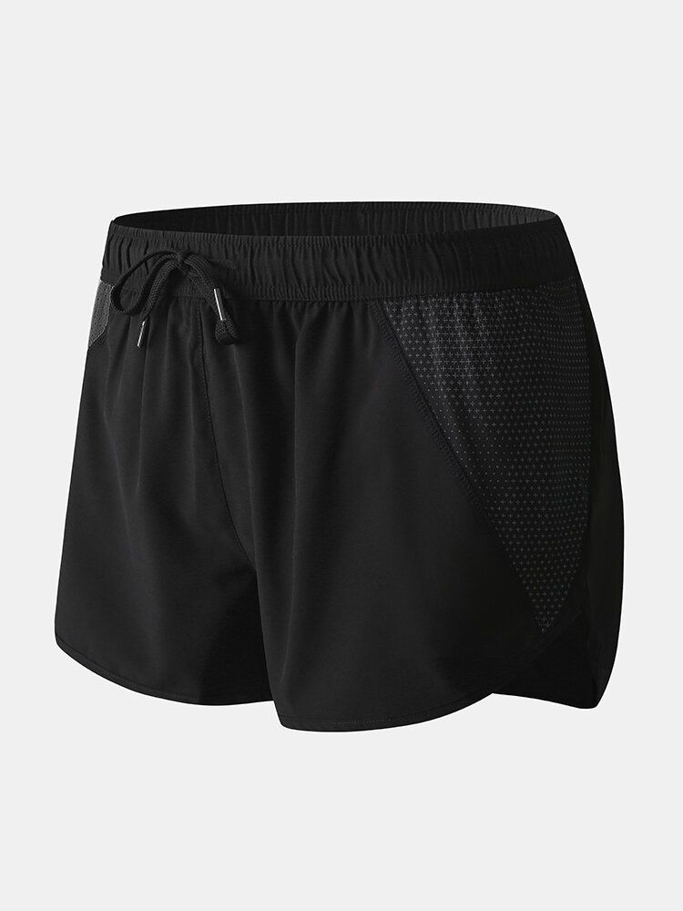 Mesh-patchwork Für Herren Schnell Trocknend Mit Kordelzug Atmungsaktiv Sport-boardshorts