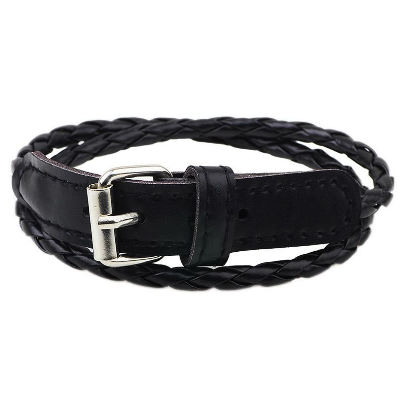 Böhmisches Doppelschicht-lederarmband Für Frauen Mit Knopf-mode-armband