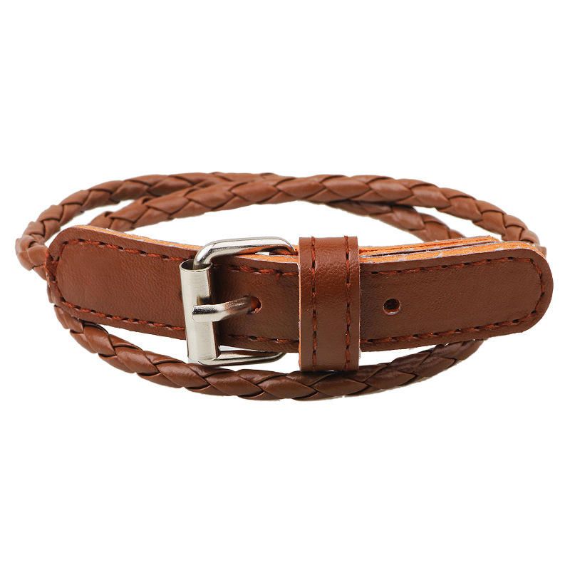 Böhmisches Doppelschicht-lederarmband Für Frauen Mit Knopf-mode-armband