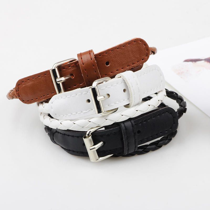 Böhmisches Doppelschicht-lederarmband Für Frauen Mit Knopf-mode-armband