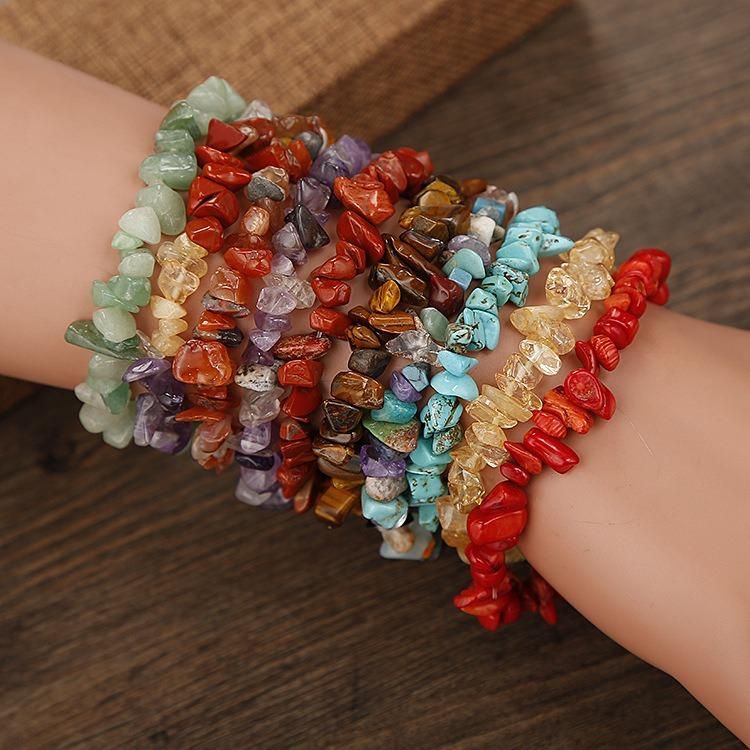 Bohemian Natural Crystal Gravel Armband Retro Style Wish Crystal Armband Für Frauen