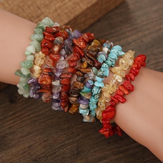 Bohemian Natural Crystal Gravel Armband Retro Style Wish Crystal Armband Für Frauen