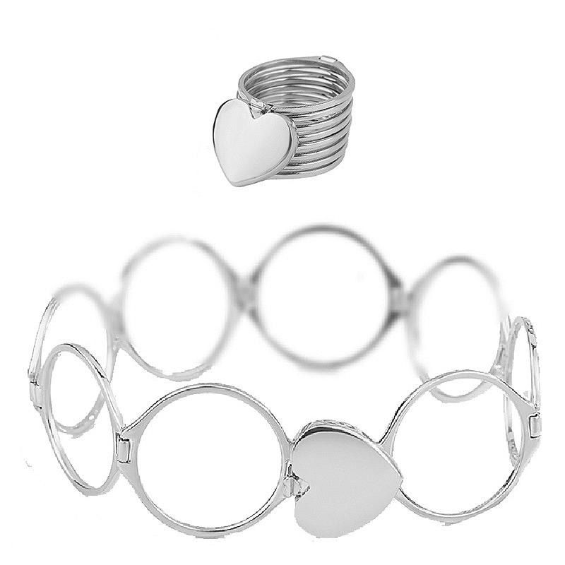 Einzigartige Herz-fingerringe Stapelbar Mehrschichtig 2-in-1-doppelfunktions-ringarmband Für Frauen