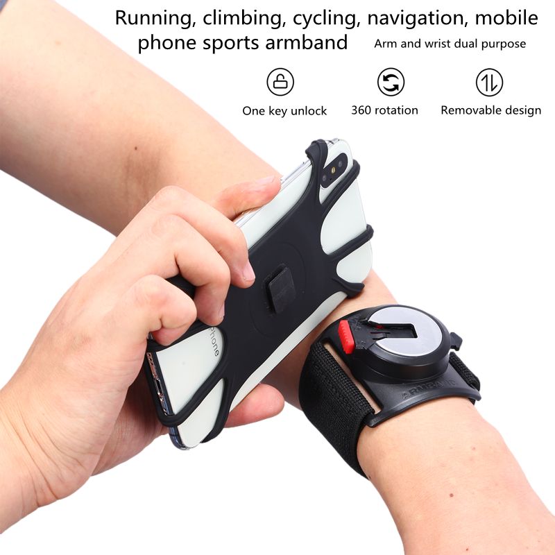 Laufen Handy-armtasche Demontage Sport Armhülle Outdoor Reiten Handy Drehbares Armband