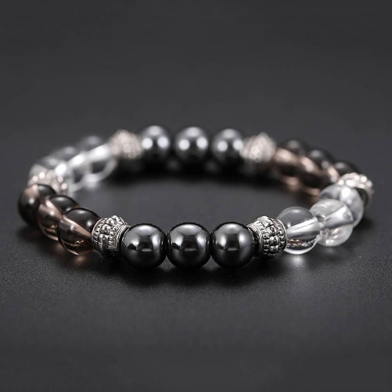 Modisches 8 mm Buddha-perlen-armband Naturstein Lässiges Farbverlauf-perlen-armband Für Männer Geschenk