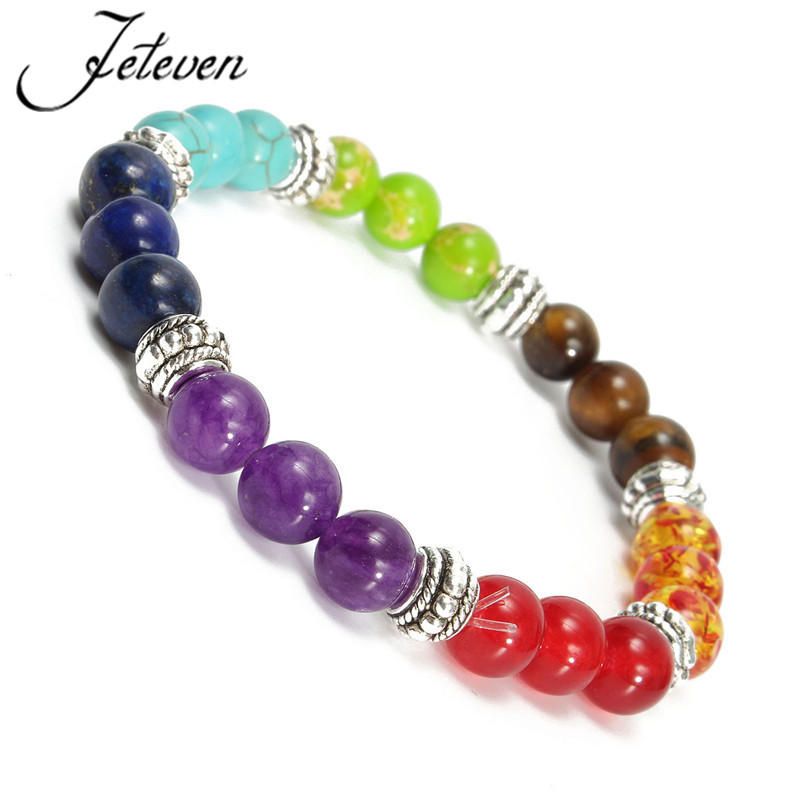 Yoga Chakra 7 Stein Buddhistisches Gebet Mara Amethyst Kristallperlenarmband