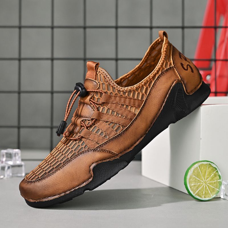 Atmungsaktive Mesh-rutschfeste Outdoor-schnür-freizeitschuhe Für Herren