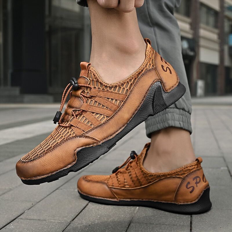 Atmungsaktive Mesh-rutschfeste Outdoor-schnür-freizeitschuhe Für Herren