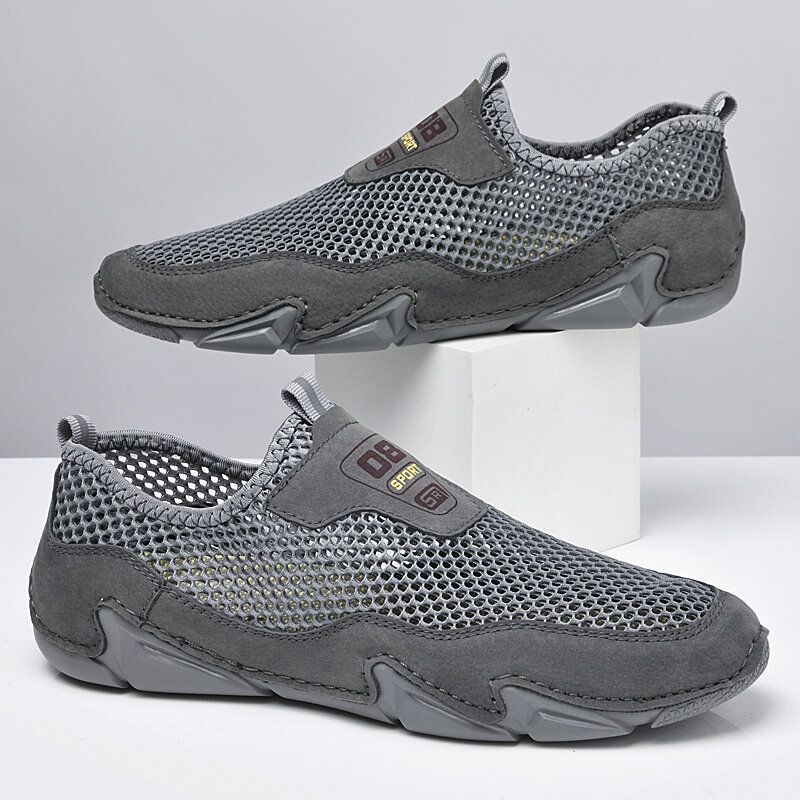 Atmungsaktive Mesh Slip On Outdoor Rutschfeste Freizeitschuhe Für Herren